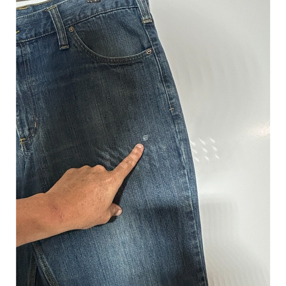 Carhartt Relaxed Fit Jeans Mens 36x32 Blue Measures 37x32 100% Cotton Workwear - Picture 3 of 10